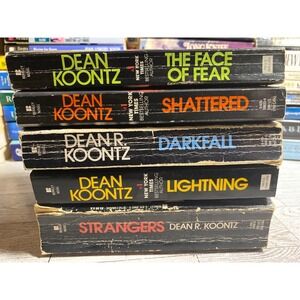 Dean Koontz 5 Book Lot Strangers Lightning Darkfall Shatter Face Fear Paperback